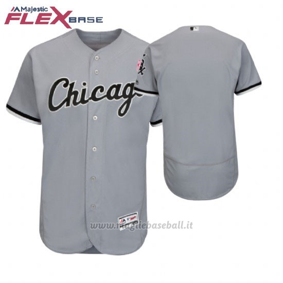 Maglia Baseball Uomo Chicago White Sox Grigio 2018 Dia de la Madre Flex Base